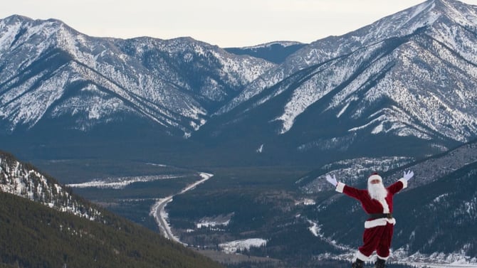 Ski With Santa at Nakiska Ski Resort