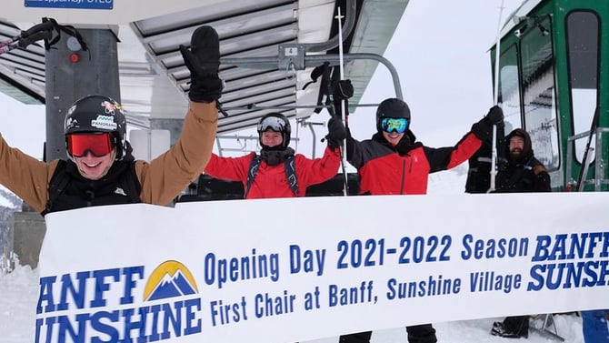 Sunshine Village Opening Day!
