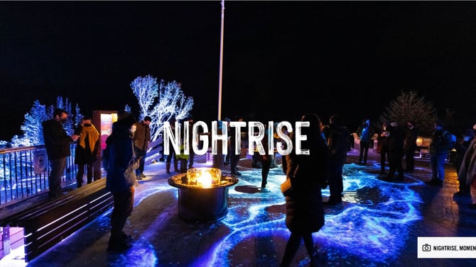 Nightrise at the Banff Gondola